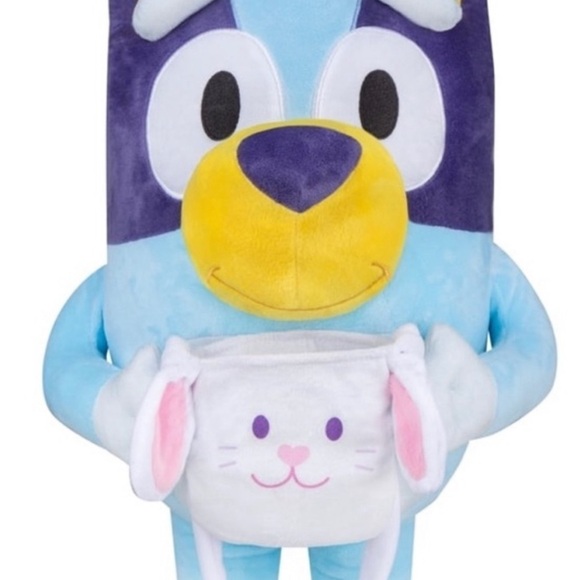 Bluey Large Plush Easter Greeter Decoration Holding a Easter Basket - Picture 1 of 4